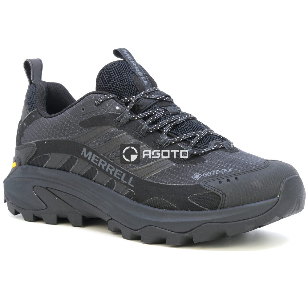 detail MERRELL MOAB SPEED 2 GTX black černá pánská outdoor obuv Gore-Tex® membrána