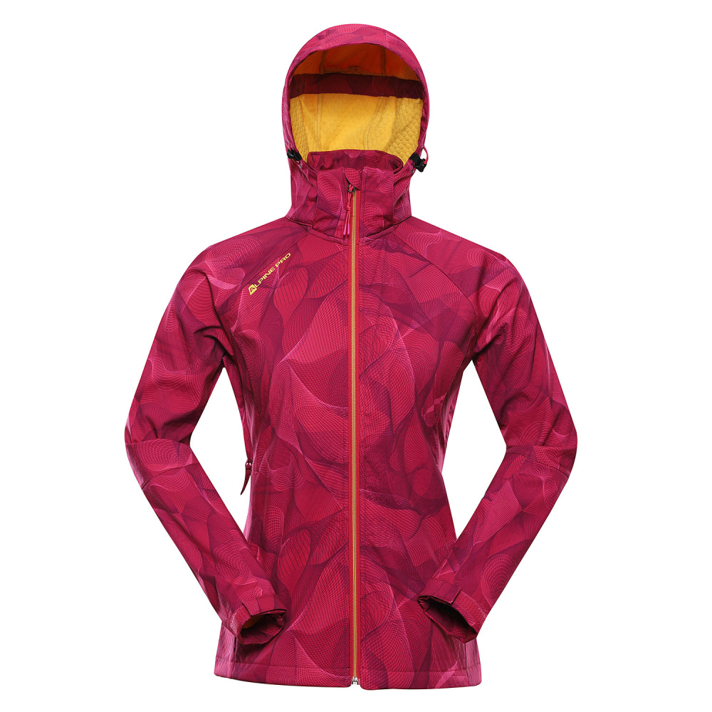 detail ALPINE PRO Hoora vínová dámská softshell bunda 8000 mm