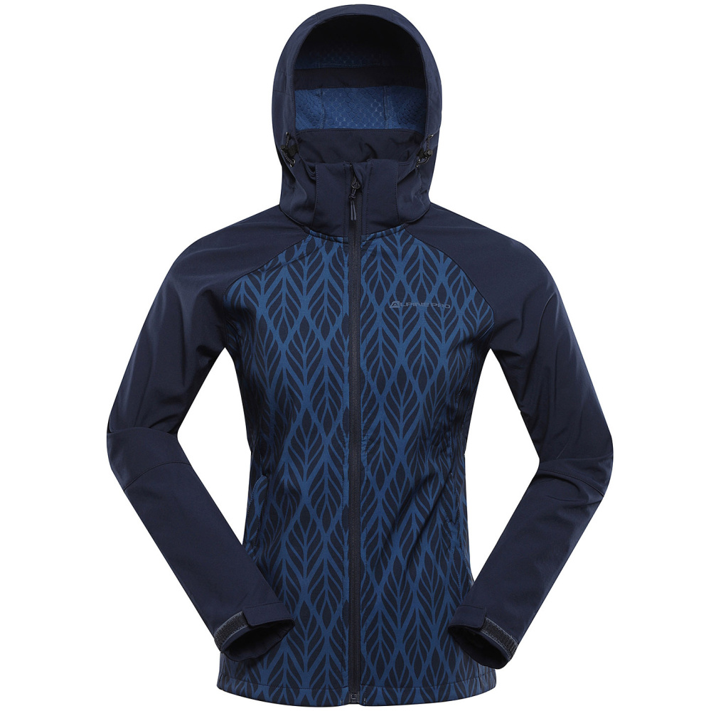 detail ALPINE PRO Hoora modrá dámská softshell bunda