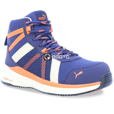 PUMA Rival Mid S1P ESD blue/orange modrá pánská pracovní obuv