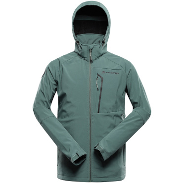 ALPINE PRO MJCC623725 Hoor zelená pánská softshell bunda DWR 8000 mm